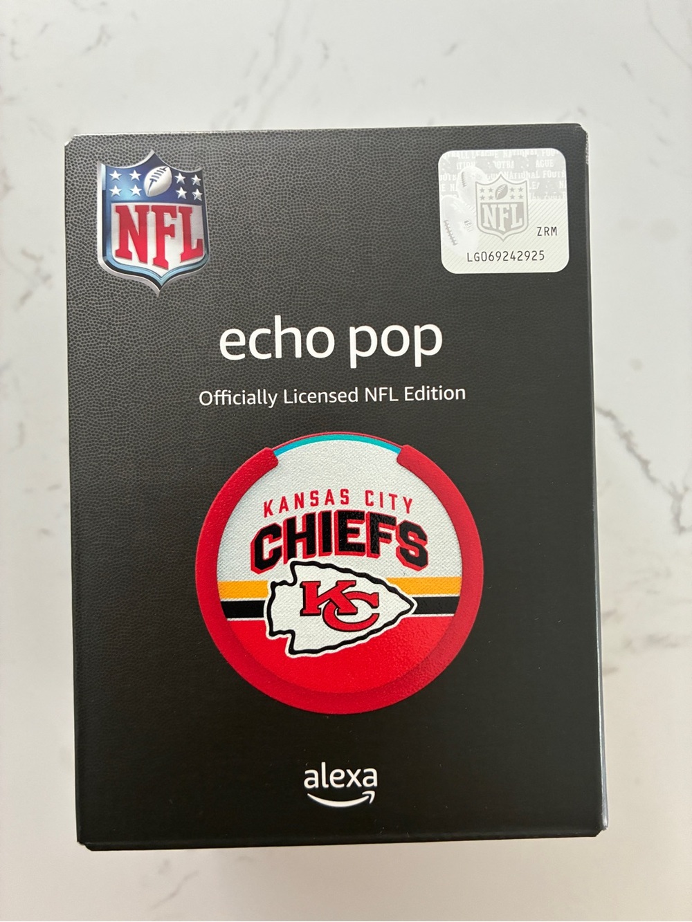 Amazon Echo Pop Kansas City Chiefs NFL Edition Smart Speaker with Alexa NIB